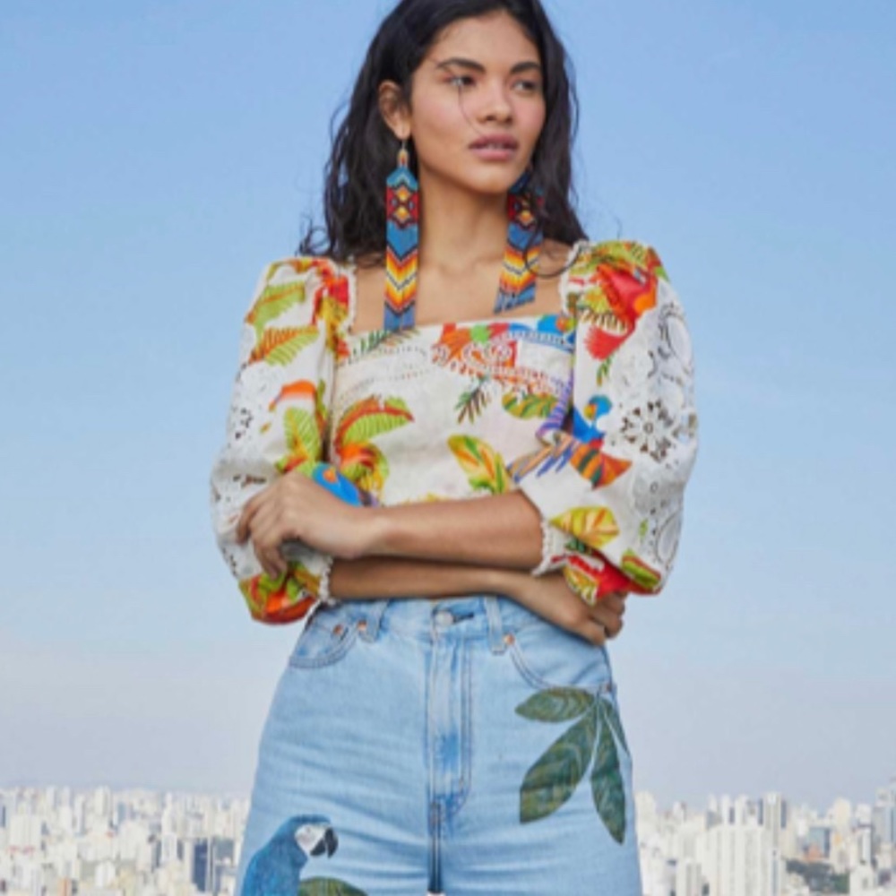 NWT Farm Rio Forest Birds blouse